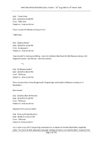 MYSTARA MESSAGE BOARD (AOL) Folder 2 - 25Th Aug 1995 to 12Th March 1996