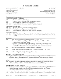 S. Michael Gaddis C.V
