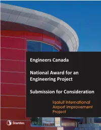 Engineers Canada National Award for an Engineering Project Submission