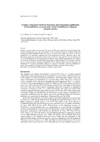 Genetic Comparison Between Victorian and Tasmanian Populations of Prasophyllum Correctum D.L