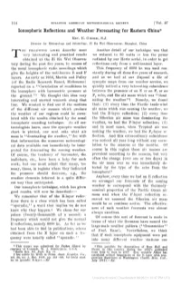 Ionospheric Reflections and Weather Forecasting for Eastern China*