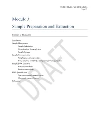 Module 3: Sample Preparation and Extraction