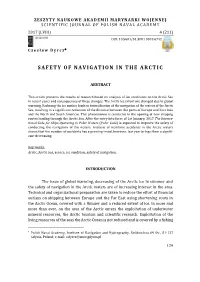 Safety of Navigation in the Arctic