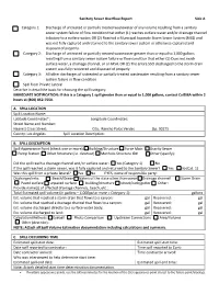 Sanitary Sewer Overflow Report Side a Category 1: Discharge of Untreated Or Partially Treated Wastewater of Any Volume Resulting