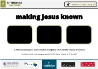 Making Jesus Known