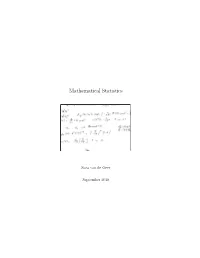 Mathematical Statistics
