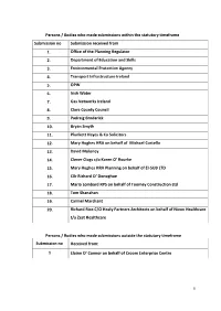 Submissions Draft Croom Local Area Plan