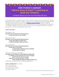 2021 Christian Worship Resources