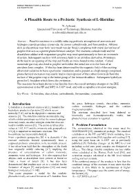 A Plausible Route to a Prebiotic Synthesis of L-Histidine