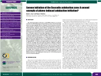 Eocene Initiation of the Cascadia Subduction Zone: a Second Example of Plume-Induced Subduction Initiation? GEOSPHERE, V