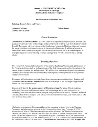 Introduction to Christian Ethics