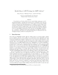 Model-Based API Testing for SMT Solvers∗