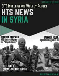 SITE Intelligence Weekly Report HTS �E�S I� S�RI