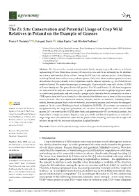 The Ex Situ Conservation and Potential Usage of Crop Wild Relatives in Poland on the Example of Grasses