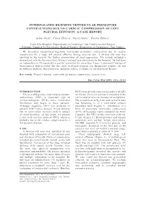 Interpolated Bigeminy Ventricular Premature Contractions Due to Cardiac Compression of Left Pleural Effusion: a Case Report