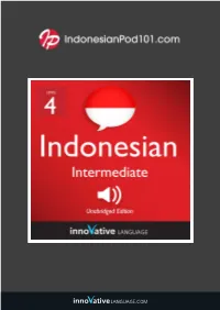 LESSON NOTES Intermediate S1 #1 an Indonesian Job Interview