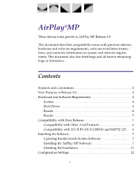Airplay MP Release 4.0 Release Notes