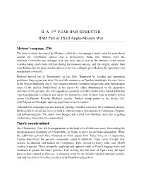 B. A. 1ST YEAR IIND SEMESTER IIND Part of Third Anglo-Mysore War