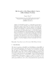 Bit Security of the Hyperelliptic Curves Diffie-Hellman Problem