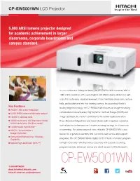 CP-EW5001WN LCD Projector