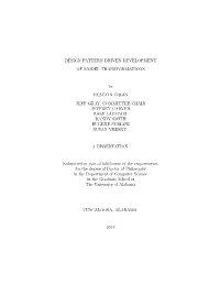 Design Pattern Driven Development of Model Transformations