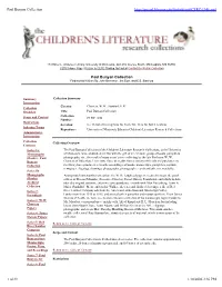 Fall 2005 Kerlan Collection Newsletter
