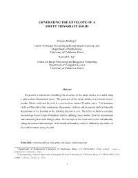 Generating the Envelope of a Swept Trivariate Solid