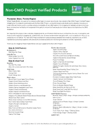 Non-GMO Project Verified Products