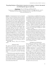 Targeting Biotypes of Dactylopius Tomentosus to Improve Effective Biocontrol of Cylindropuntia Spp