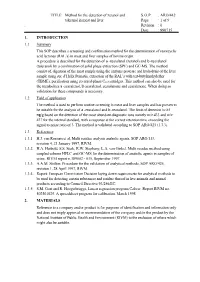 Method for the Detection of Zeranol and SOP : ARO/442 Taleranol In