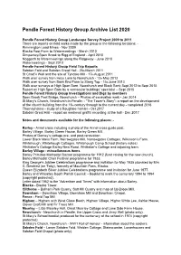 Pendle Forest History Group Archive List 2020