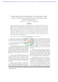 Record Based Study of Snake Bite Cases Admitted at Shri Vasantrao Naik Government Medical College & Hospital, Yavatmal (Maharashtra) *R.C
