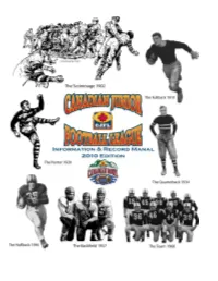 2010 CJFL Record Book