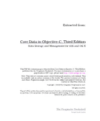Core Data in Objective-C, Third Edition Data Storage and Management for Ios and OS X