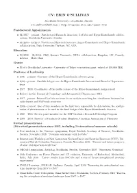 Cv: Erin O'sullivan