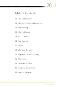 Table of Contents