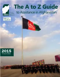 The a to Z Guide to Assistance in Afghanistan