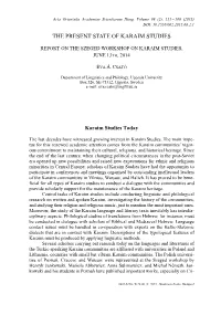 The Present State of Karaim Studies