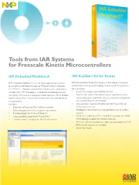 Tools from IAR Systems for Freescale Kinetis Microcontrollers