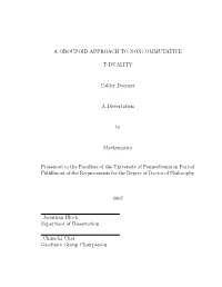 A Groupoid Approach to Noncommutative T-Duality