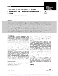 Awareness of the Link Between Alcohol Consumption and Cancer Across the World: a Review
