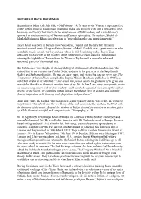 Biography of Hazrat Inayat Khan Hazrat Inayat Khan
