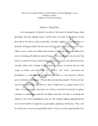 Chronos in Aristotle's Physics: on the Nature of Time