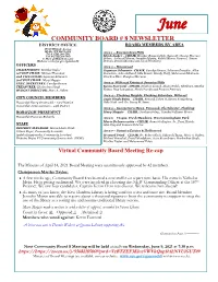 Community Board # 8 Newsletter