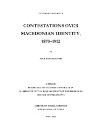 Contestations Over Macedonian Identity, 1870–1912