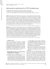 Information Gathering for CLP Classification