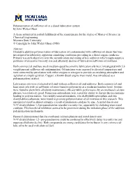 Polymerization of Safflower Oil in a Diesel Lubrication System by John Walter Olson a Thesis Submitted in Partial Fulfillment Of