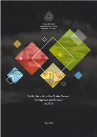 Public Report on the State-Owned Enterprises and Shares in 2015