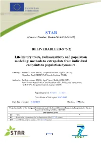 STAR Report D5.2 Population Models