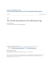 The Fourth Amendment in the Information Age, 1 Va